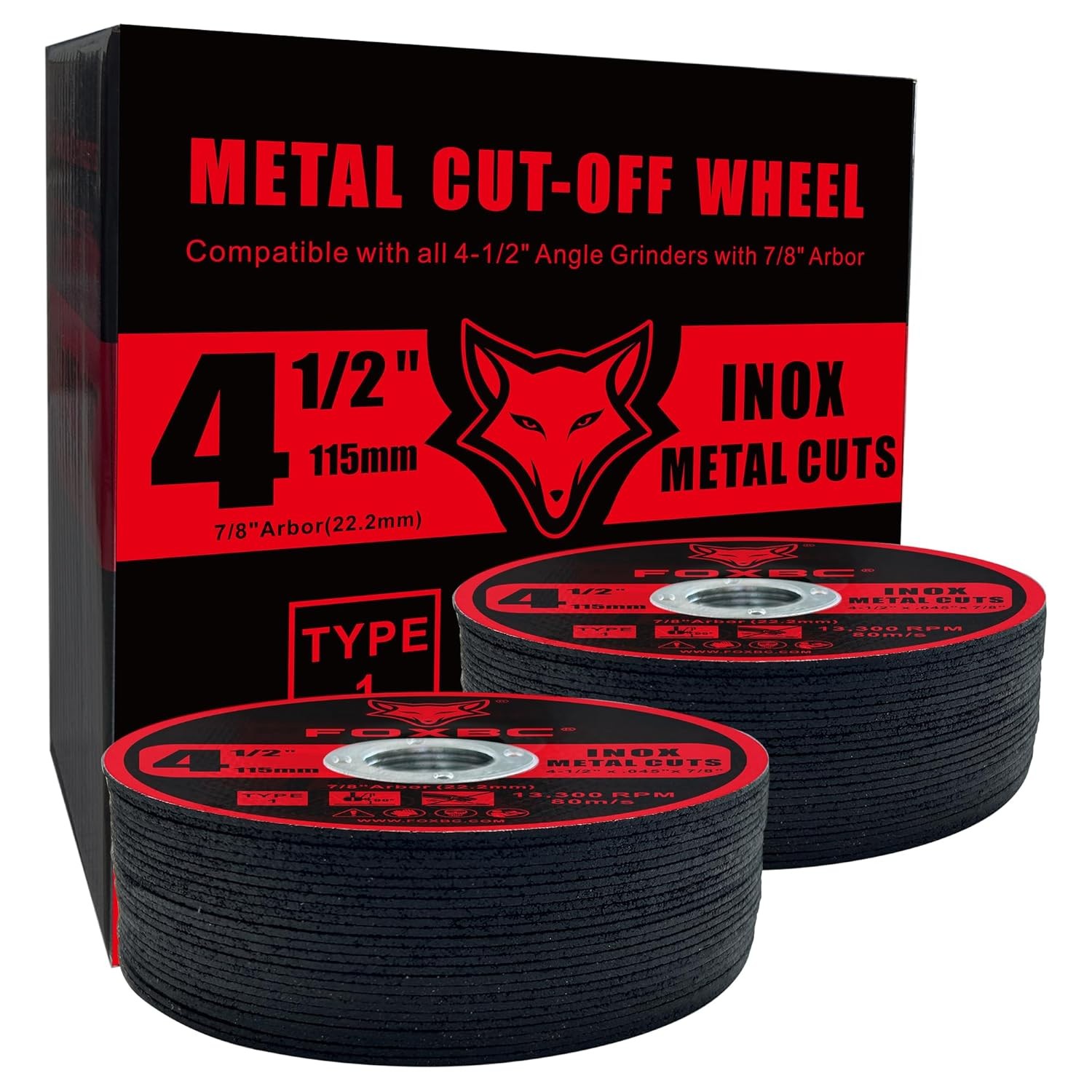 50 Pack 4-1/2 Inch Cut Off Wheel for Metal & Stainless Steel –