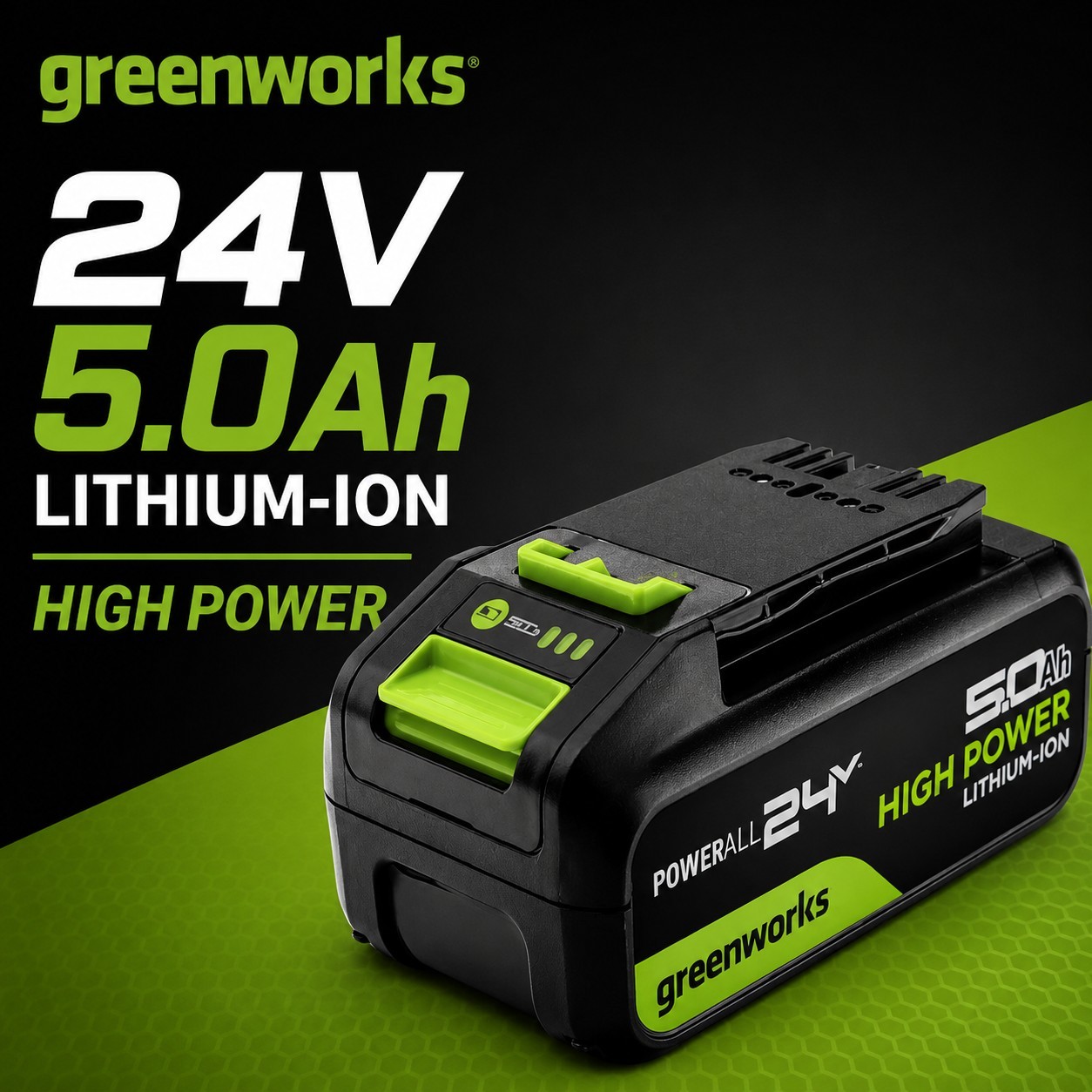 Greenworks 24V, 5.0Ah Lithium-Ion Battery (BAG70007)