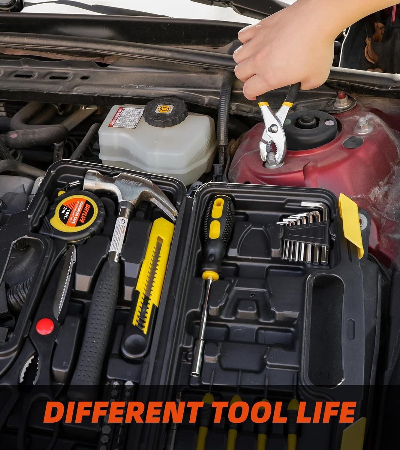 40-Piece Tool Set – General Household Hand Tool Kit with Plastic Toolbox Stor…
