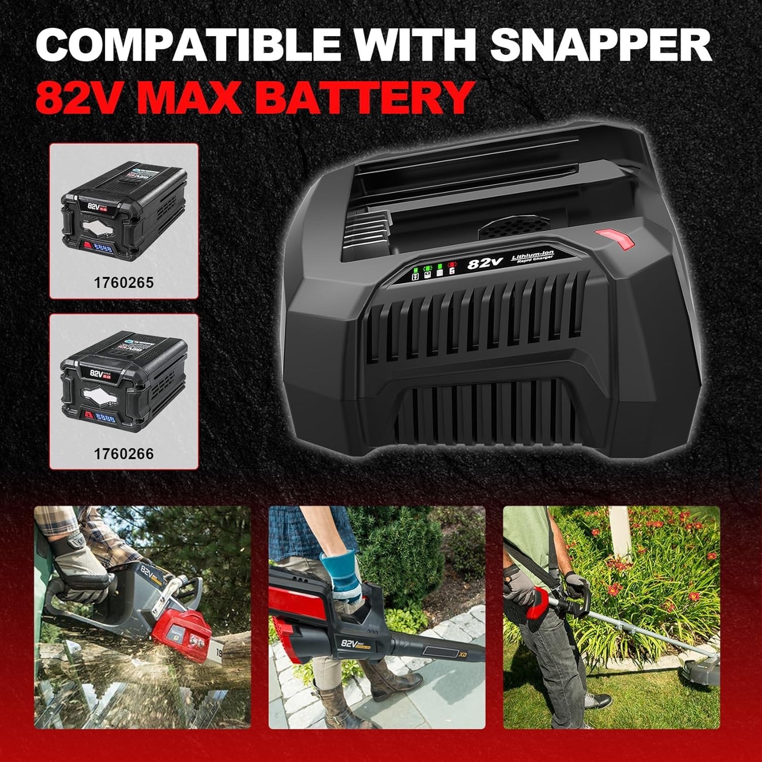 BSRC82 4.0A Rapid Charger for Briggs & Stratton Snapper XD 82V Max 1760263 NEW