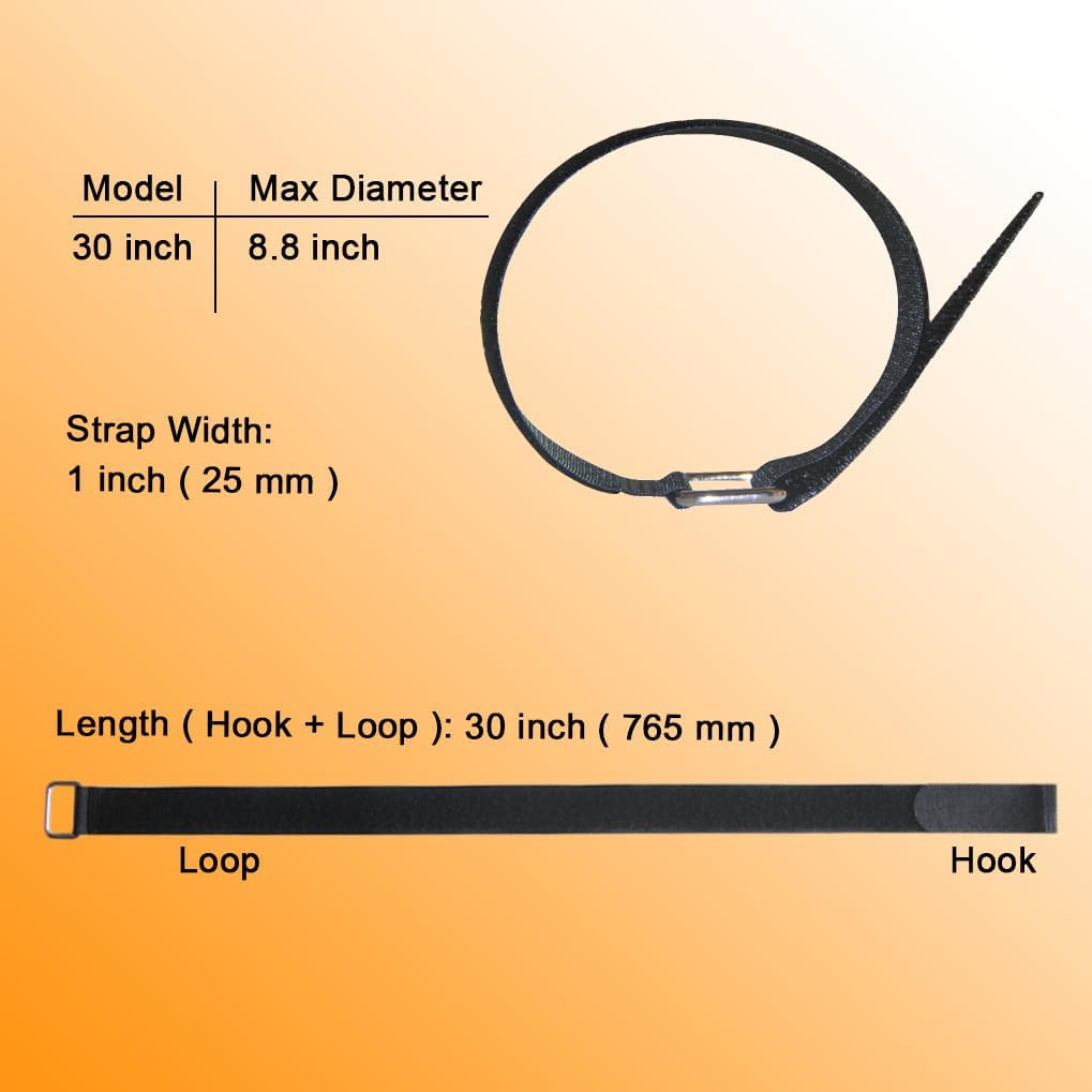 30 Inch Reusable Extend Securing Strap – Fastening Cable Strap – 16 PACK Adjusta