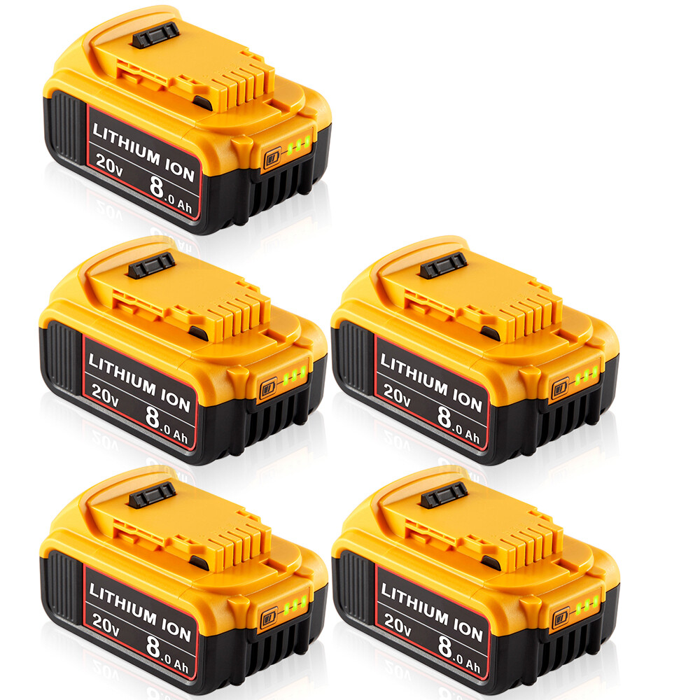 1-6 Pack For DeWalt 20V 20 Volt Max 8.0AH Li-ion Battery / Charger DCB206 DCB205