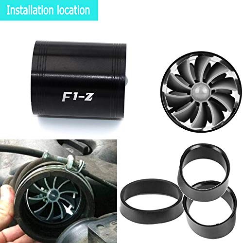 2.5″ F1-Z Car Air Intake Turbonator , Dual Fan Turbine Super Gas Fuel Saver
