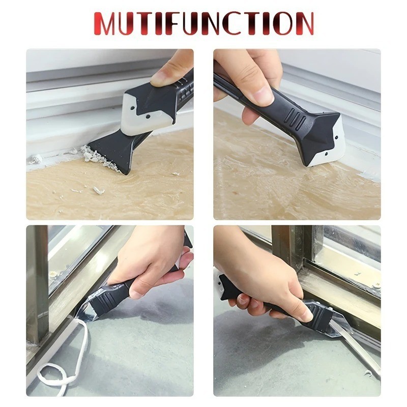 5 in 1 Silicone Sealant Remover Tool Kit Set Scraper Caulking Mould Removal US
