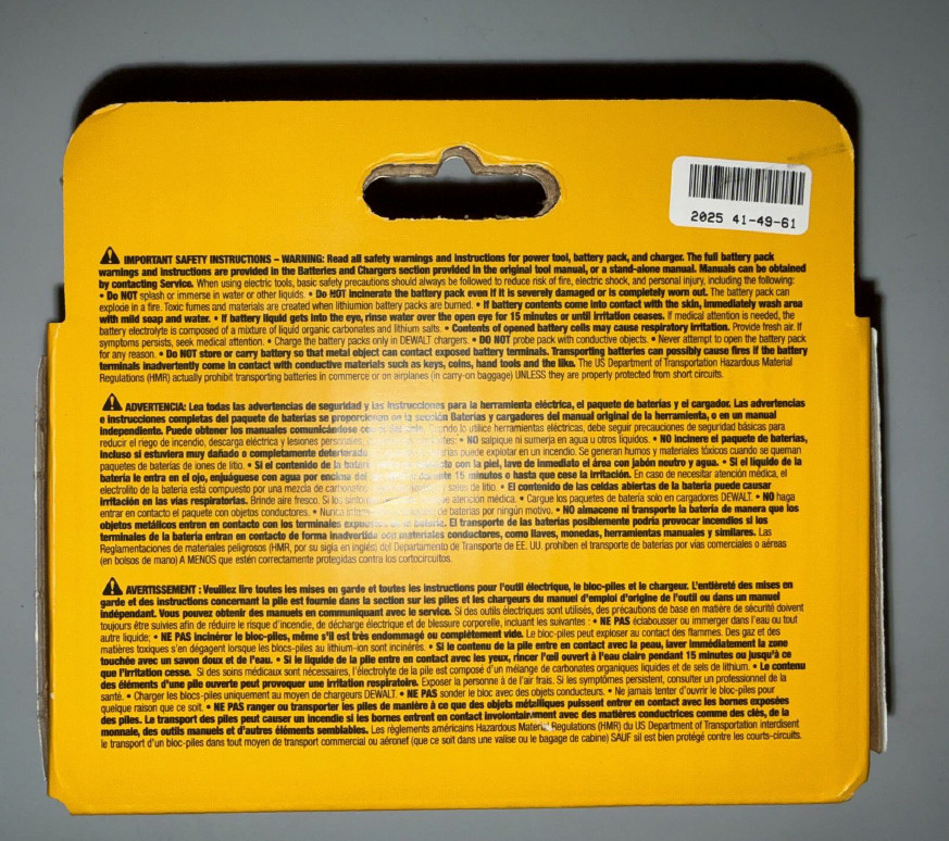 [NEW] (DCB612) DEWALT 20V/60V MAX* FLEXVOLT 12Ah Battery