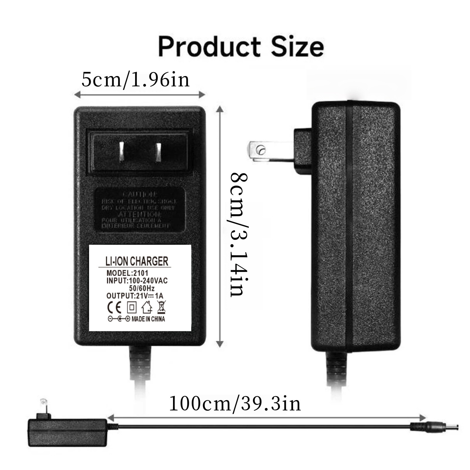 1PCS For Most 20V21V Power Tools Battery Universal Battery Charger US Standard
