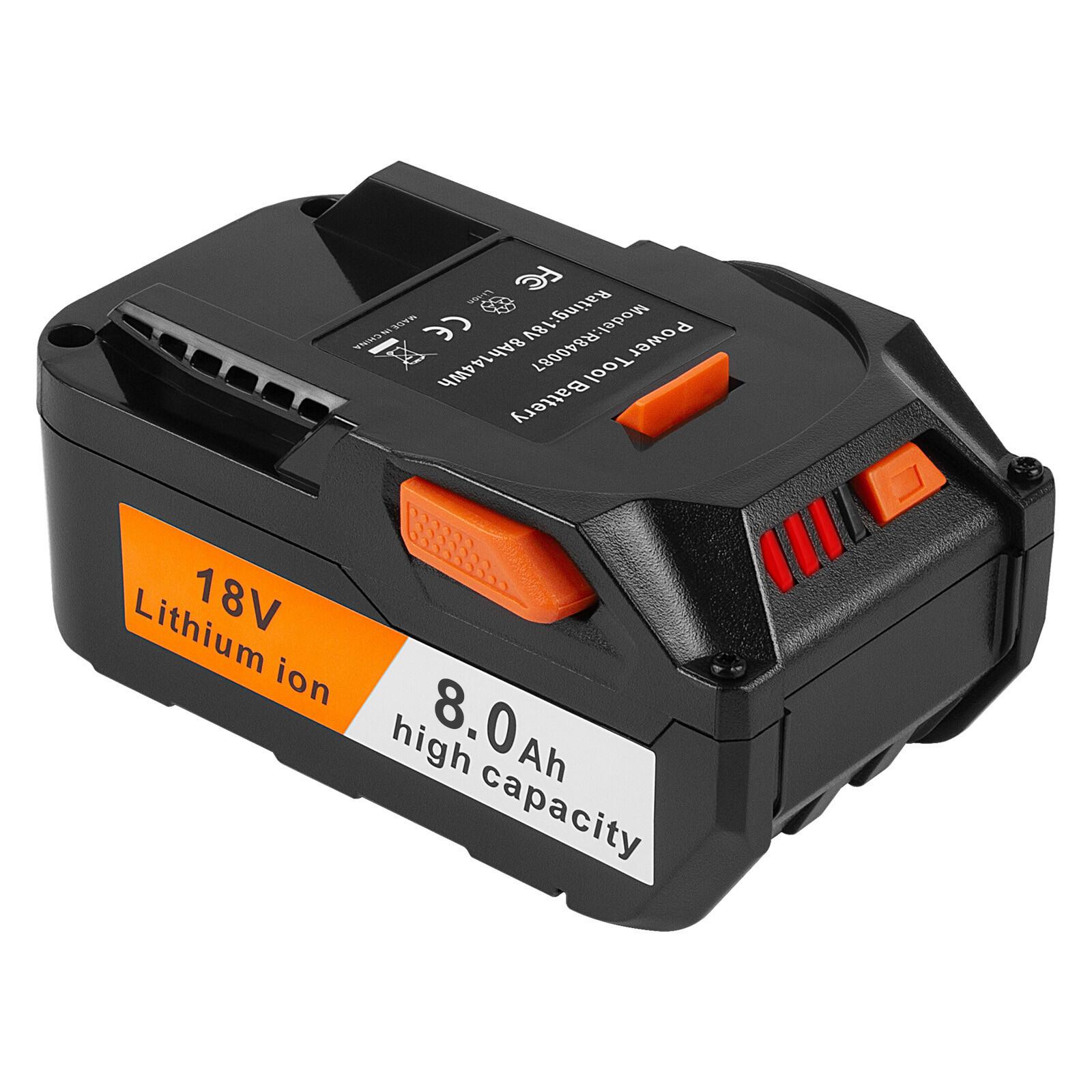 8000mAh For Ridgid R840085 6.0Ah Lithium Battery Rigid 18Volt R840087 Power Tool