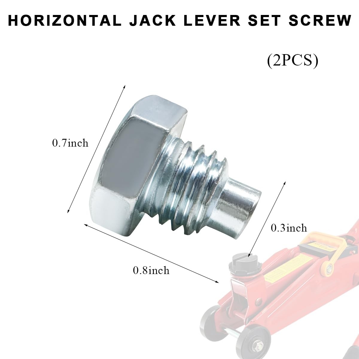ZNDAW 2PCS Car Floor Jack Handle Bolts, 3 Ton 4 Horizontal Jack…
