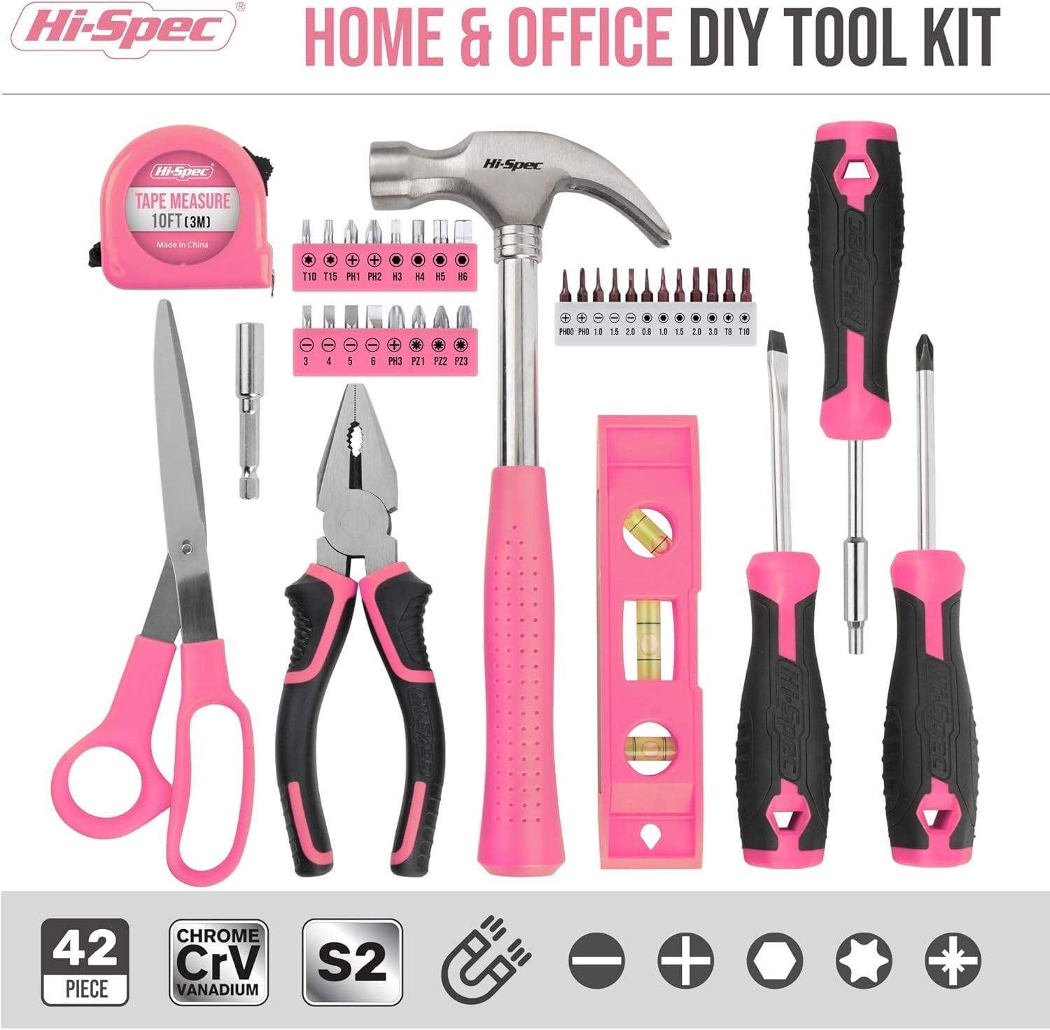 Tool Kit, General Household Hand Tool Set with Toolbox Storage Case, All-in-O…