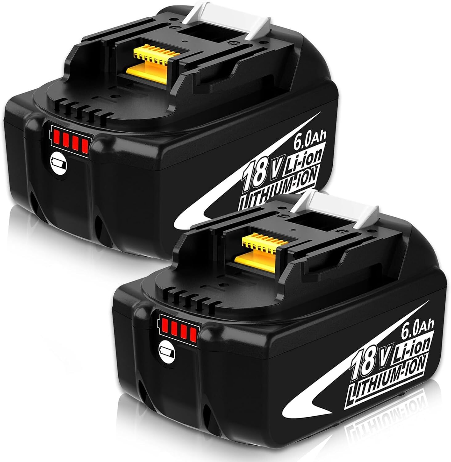 2PACK BL1860B for Makita 18V Lithium-Ion Tool Battery BL1860 BL1850 BL1830 6.0Ah