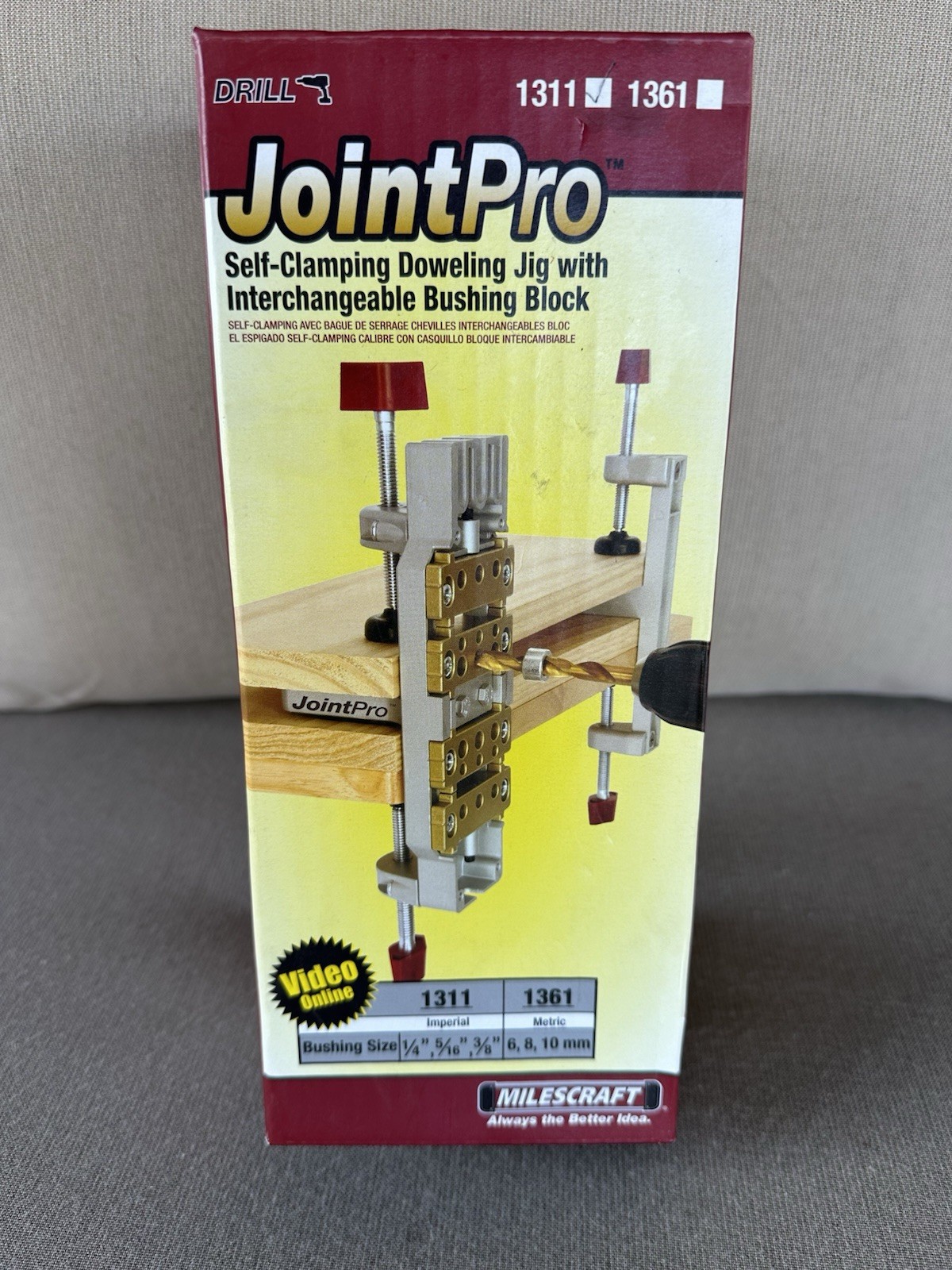 Milescraft 1311 Joint Pro Steel Self-Clamping Doweling Jig Brand New!
