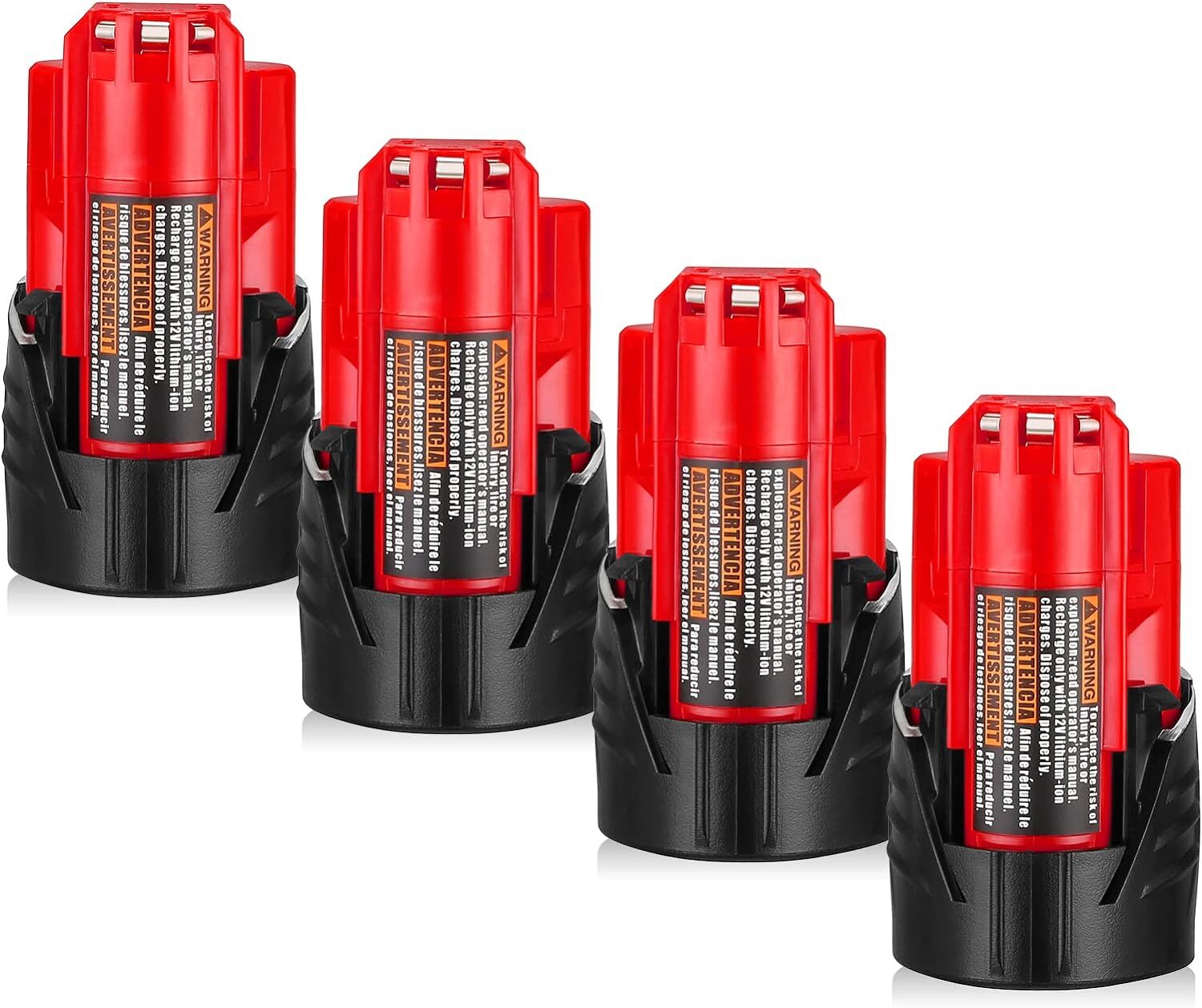 4 Pack for Milwaukee M12 12Volt Li-ion 3.0Ah 48-11-2420 48-11-2401 Battery NEW