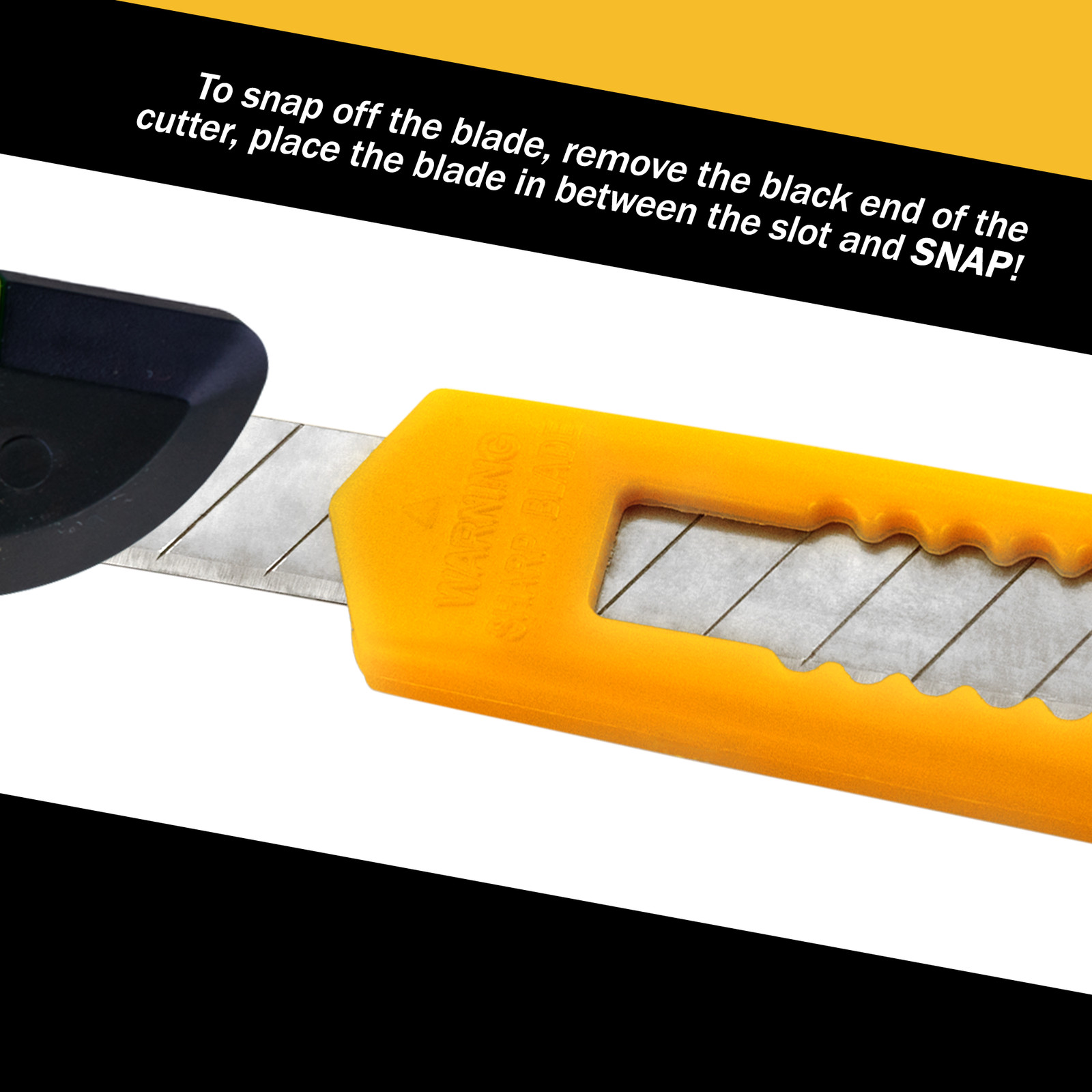 15x Bulk Small Yellow Utility Knife Box Cutters Snap Off Blade 9MM Blade