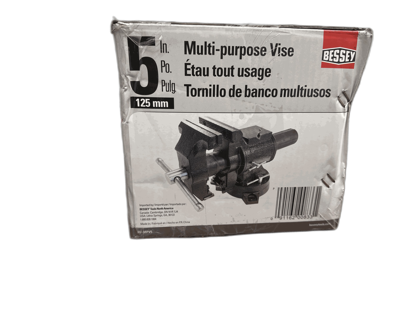 BESSEY 5 in. Multi-Purpose Rotating Pipe and Bench Vise with Swivel Base