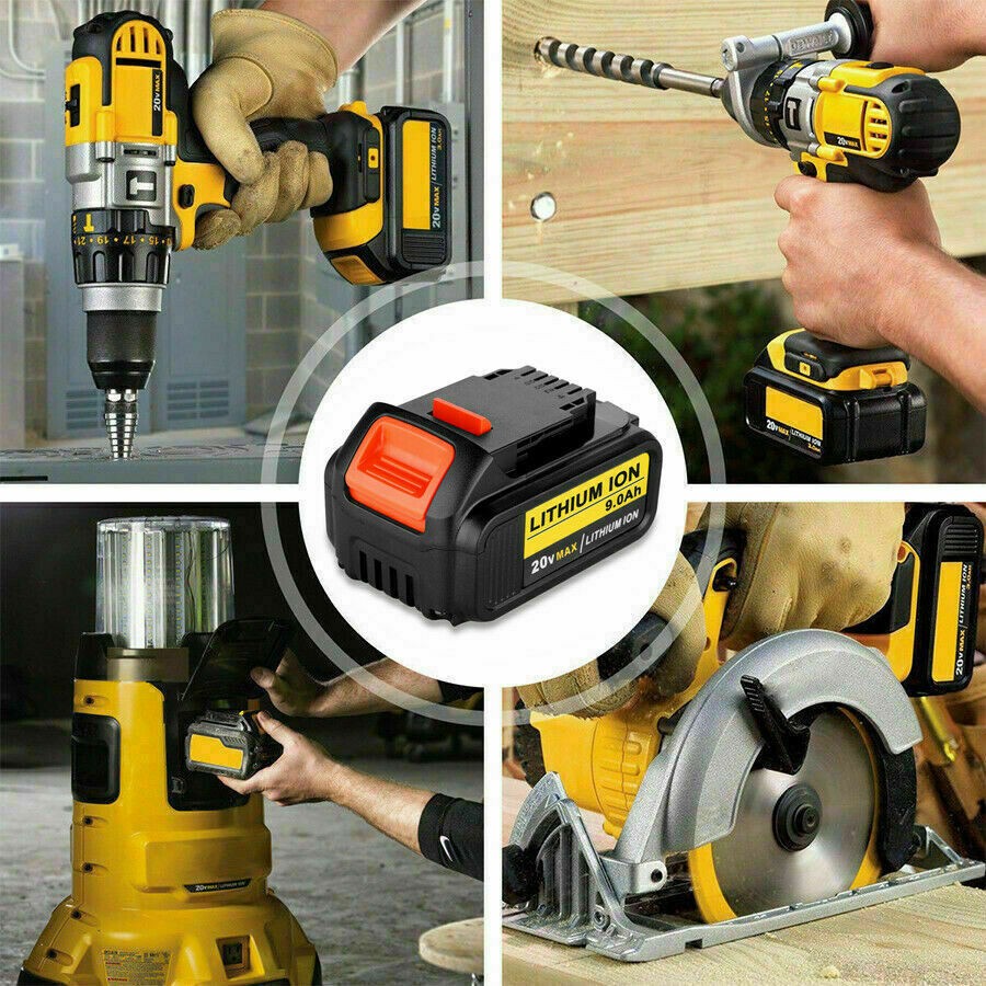 Replace for DCB200-2 9.0Ah 20V for DCB206 DCB205 Power Tool Battery for dewalt