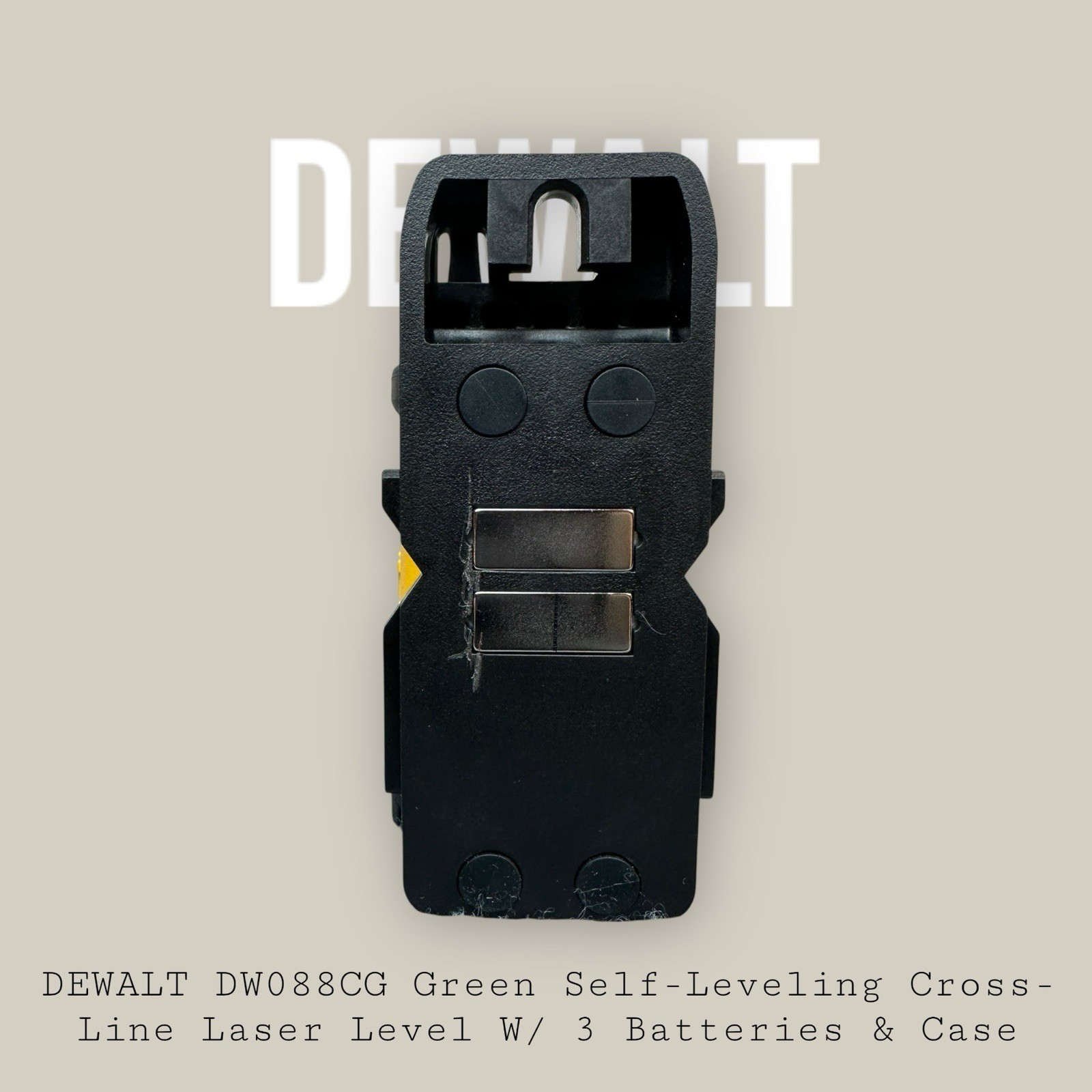 DEWALT DW088CG Green Self-Leveling Cross-Line Laser Level W/ 3 Batteries & Case