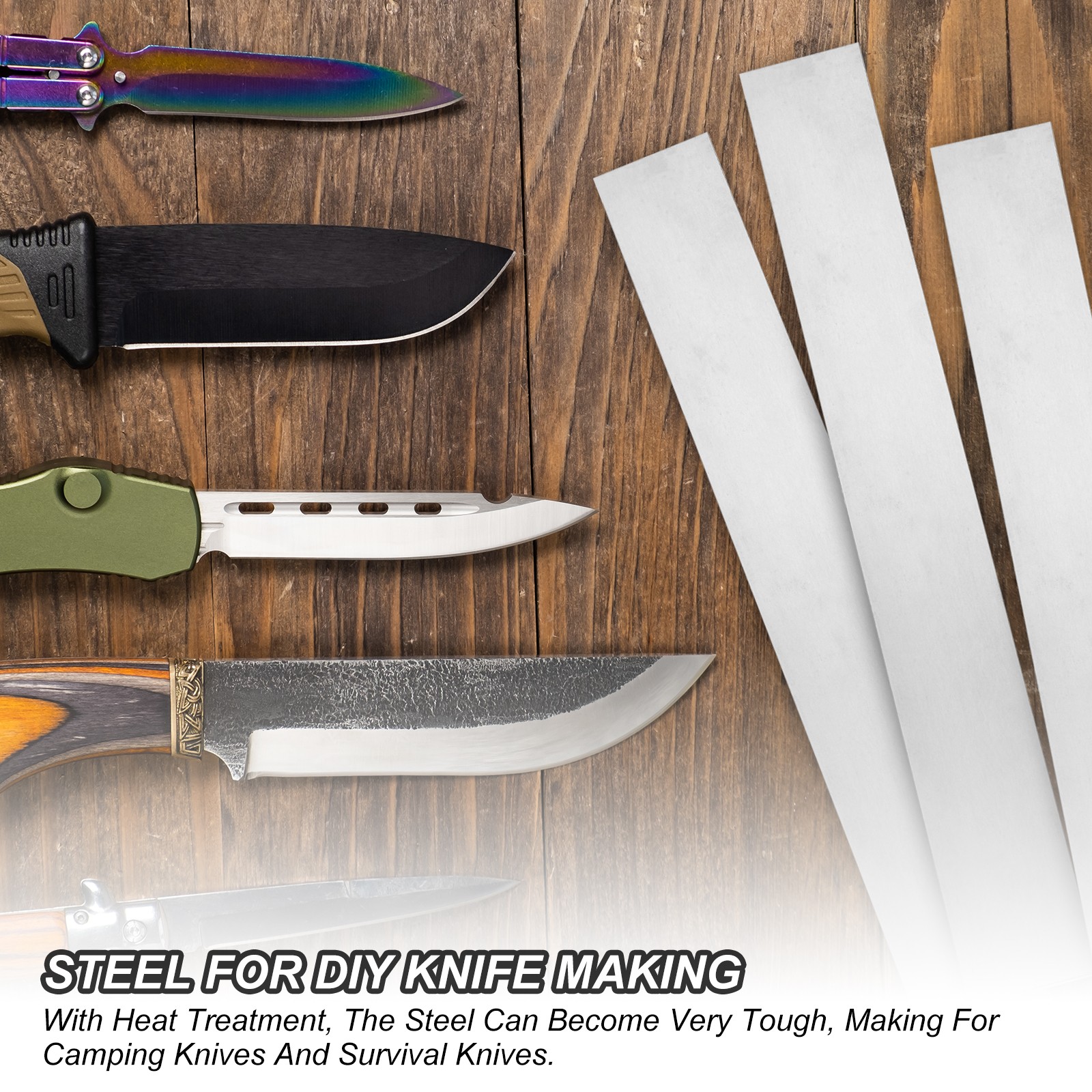 1 PCS E52100 Steel for Knife 12″ x 1-1/2″ x 1/8″ Hot Rolled