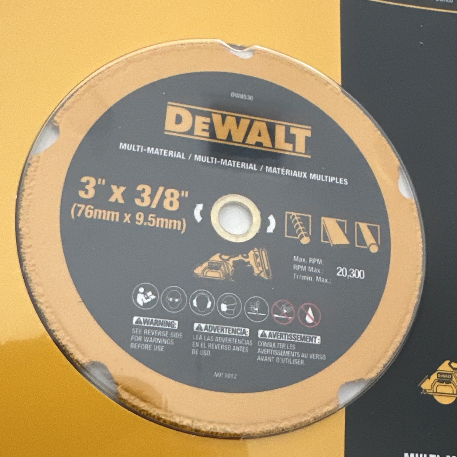 Dewalt 3″ In. Diamond Cut-Off Wheel Multi Material (DW8530) NEW