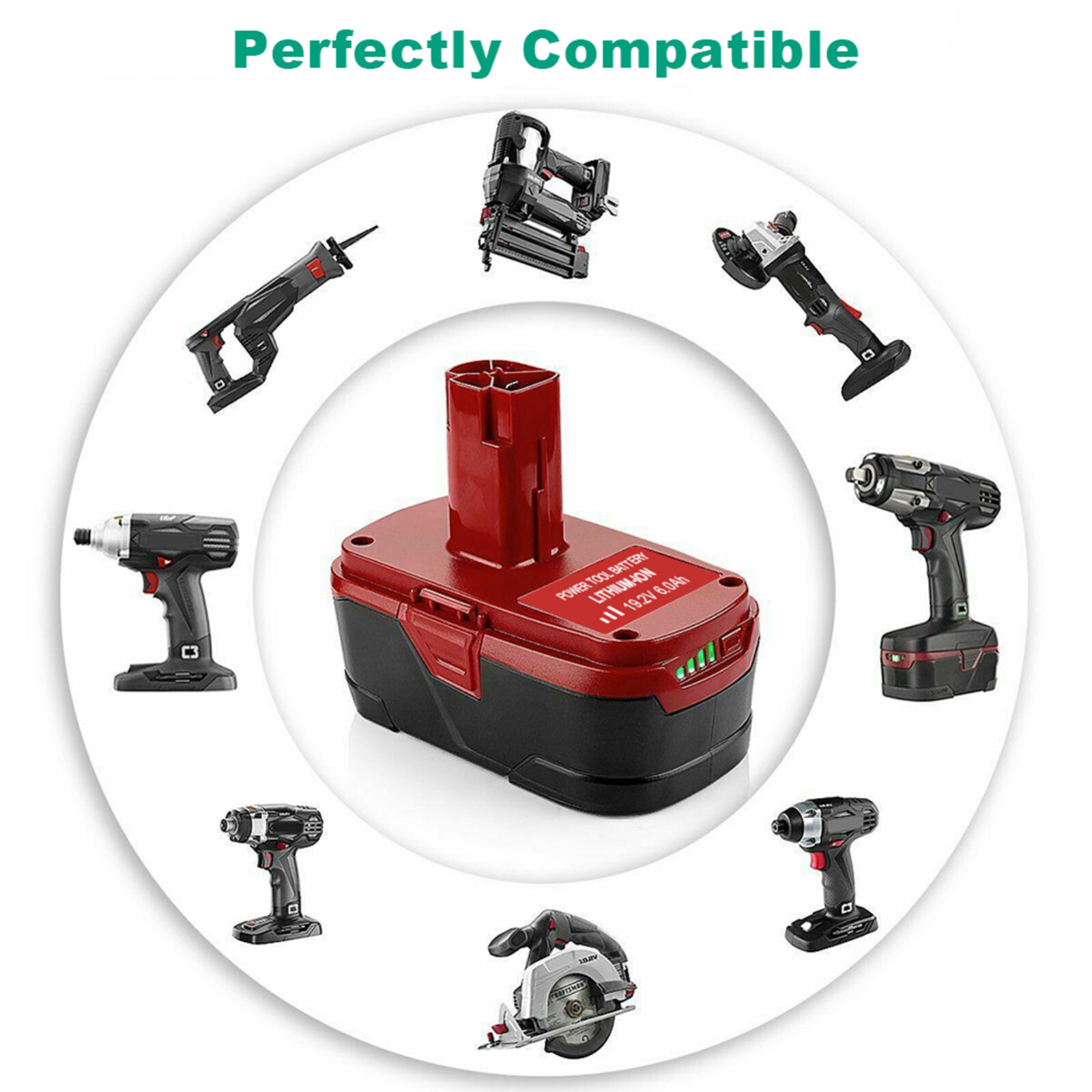19.2 Volt 8Ah For Craftsman C3 Lithium-Ion XCP Battery PP2030 11375 130279005 US