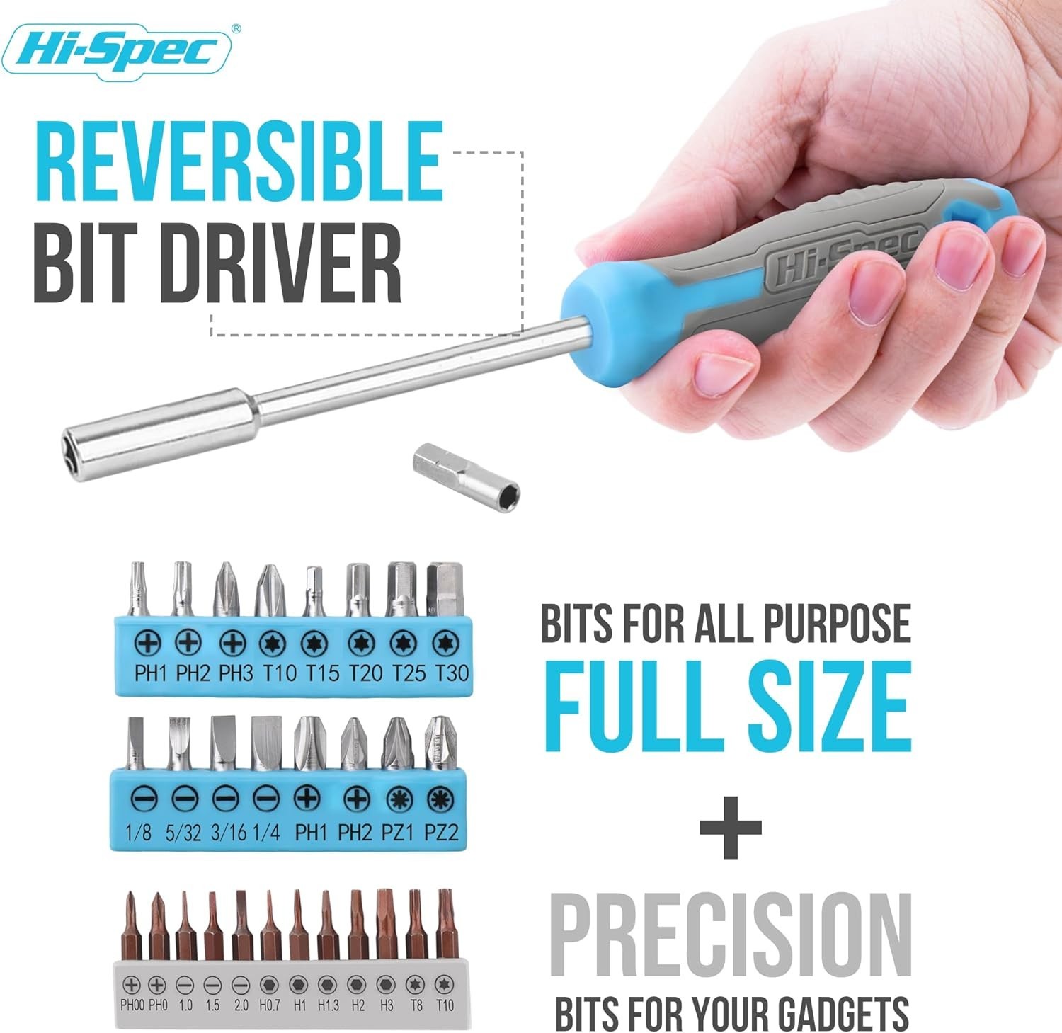 Hi-Spec Blue Household Tool Kit Set with Toolbox for Home, Office & Car