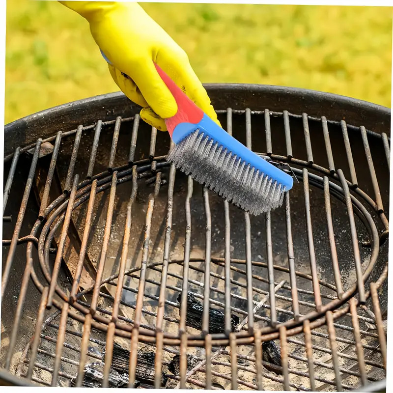 Heavy Duty Stainless Steel Wire Brush with Plastic Handle for Removing Rust Dirt