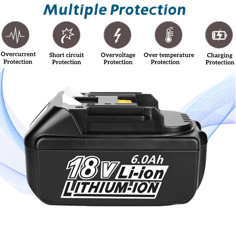 2-Pack For Makita 18V 6.0Ah LXT Lithium-Ion BL1830 BL1850-2 BL1860B Tool Battery