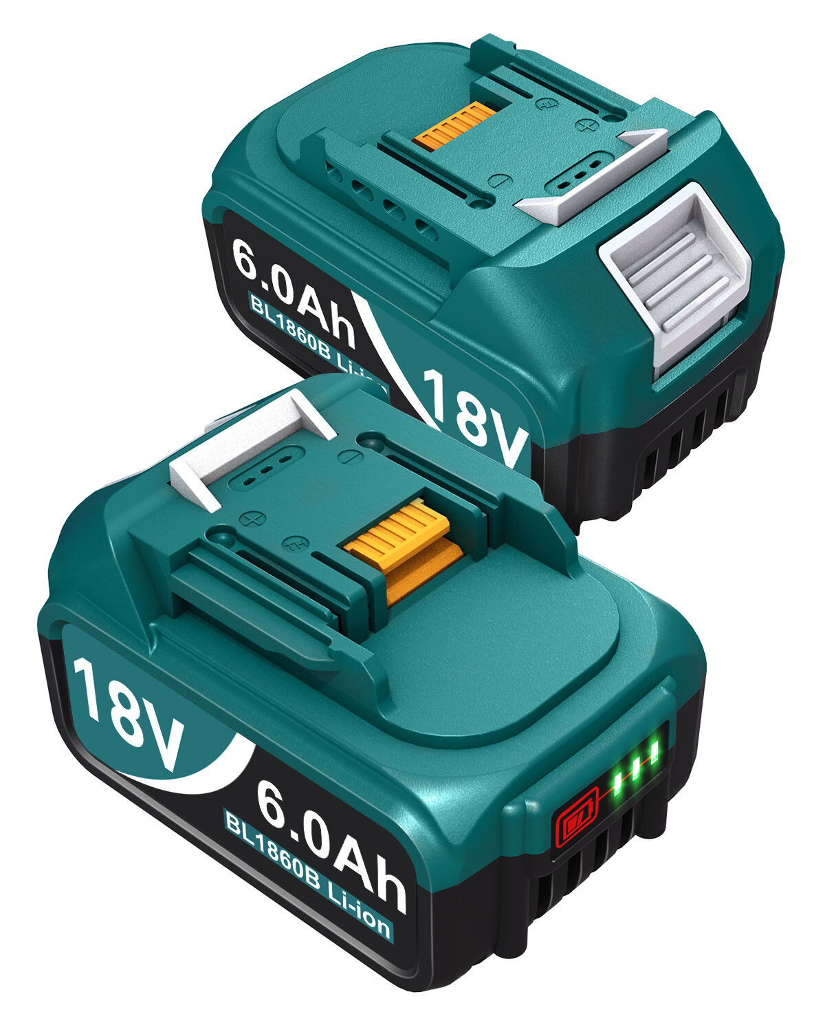 2Pack For Original Makita 18V 6.0Ah 18Volt LXT Lithium Battery BL1860 BL1860B