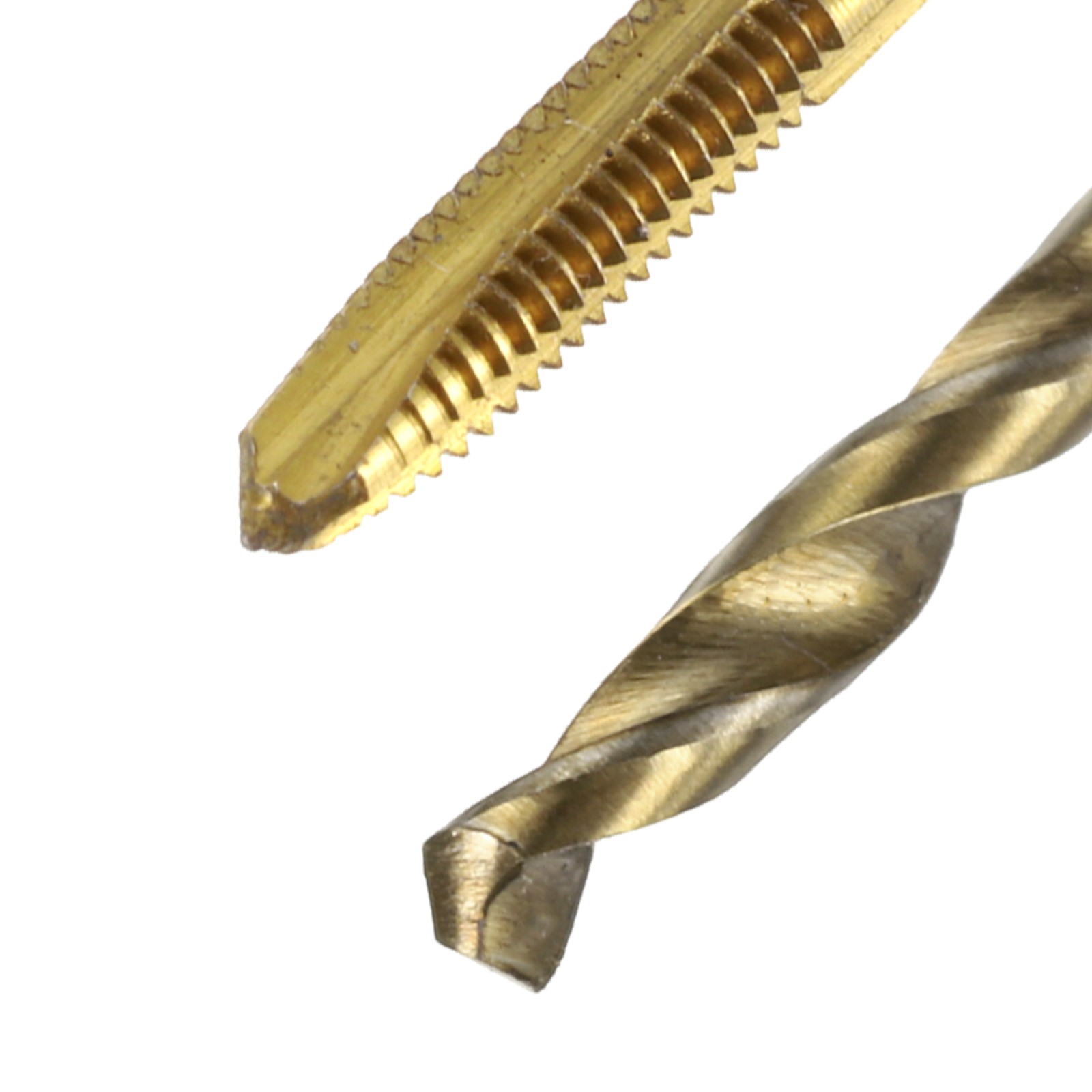 2pcs M2.5×0.45 Spiral Point Tap Ti-Coated 2pcs 2.1mm Drill Bit Roasted Yellow