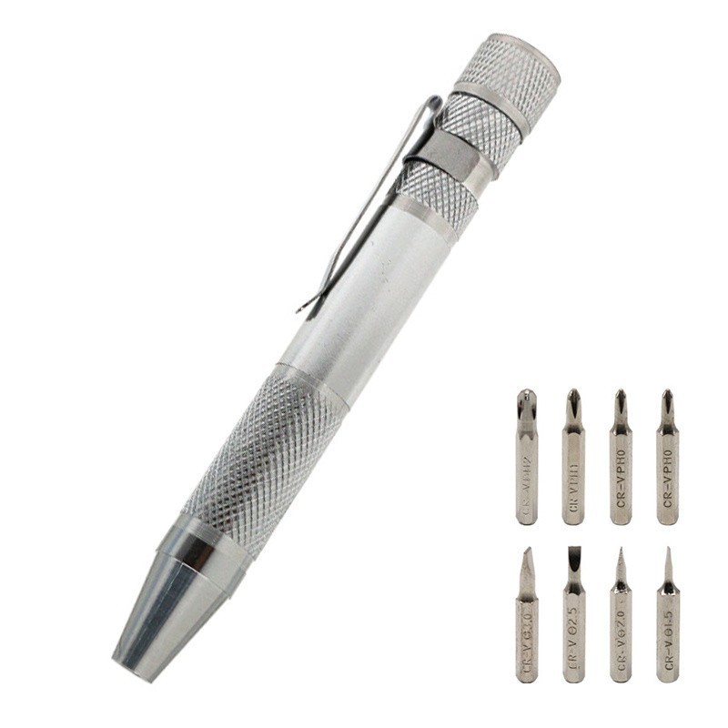 8 In-1 Multi-function Pocket Precision Screwdriver Tool Set Kit Pen Repair New