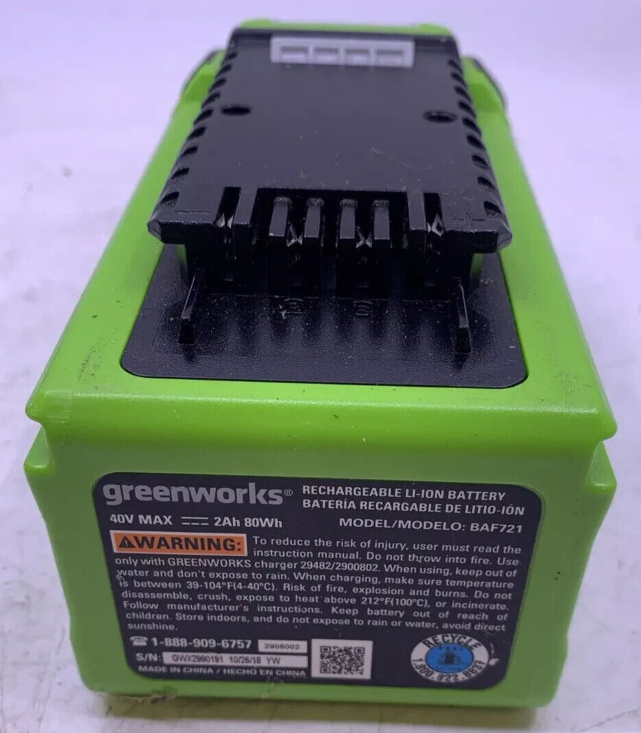 Greenworks 40V 2.0Ah Lithium Ion USB Battery – BAF721