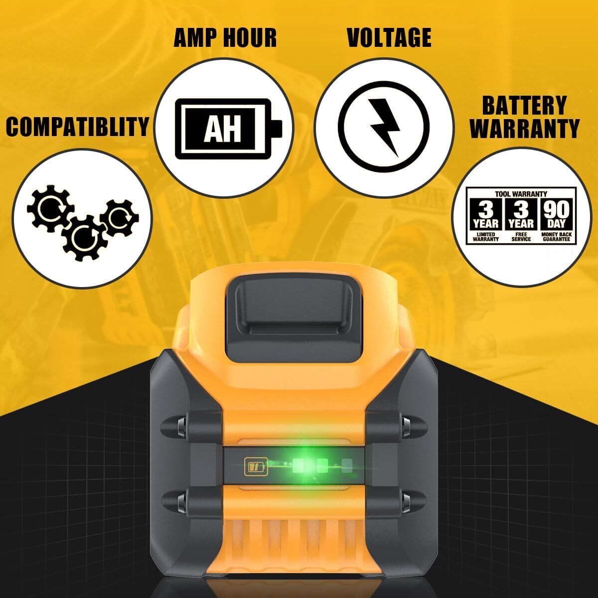 6 Pack DCB609-2 For DEWALT FLEXVOLT 20V/60V 12Ah 9Ah MAX Li-Ion Battery DCB606