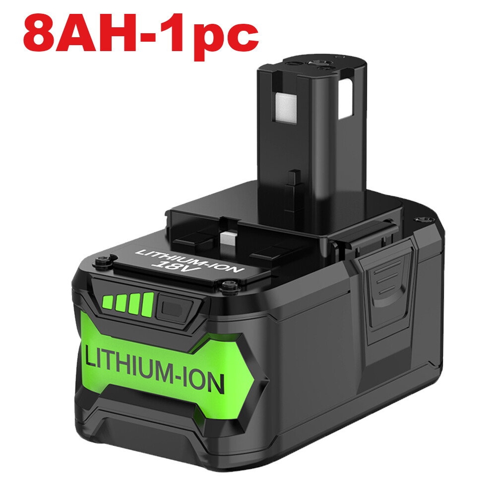 8.0Ah For RYOBI P108 18V Battery High Capacity 8000mAh For One Plus Battery P106