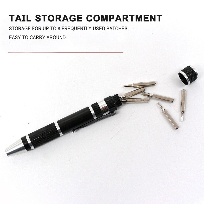 8 In-1 Multi-function Pocket Precision Screwdriver Tool Set Kit Pen Repair New