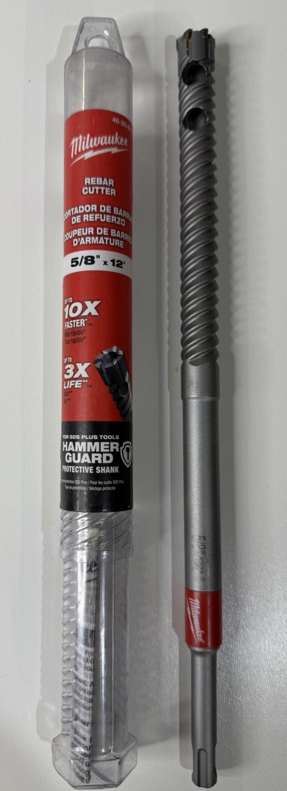 Milwaukee Tool 5/8 In. X 12 In. SDS-Plus Rebar Cutter 48-20-6713 NEW