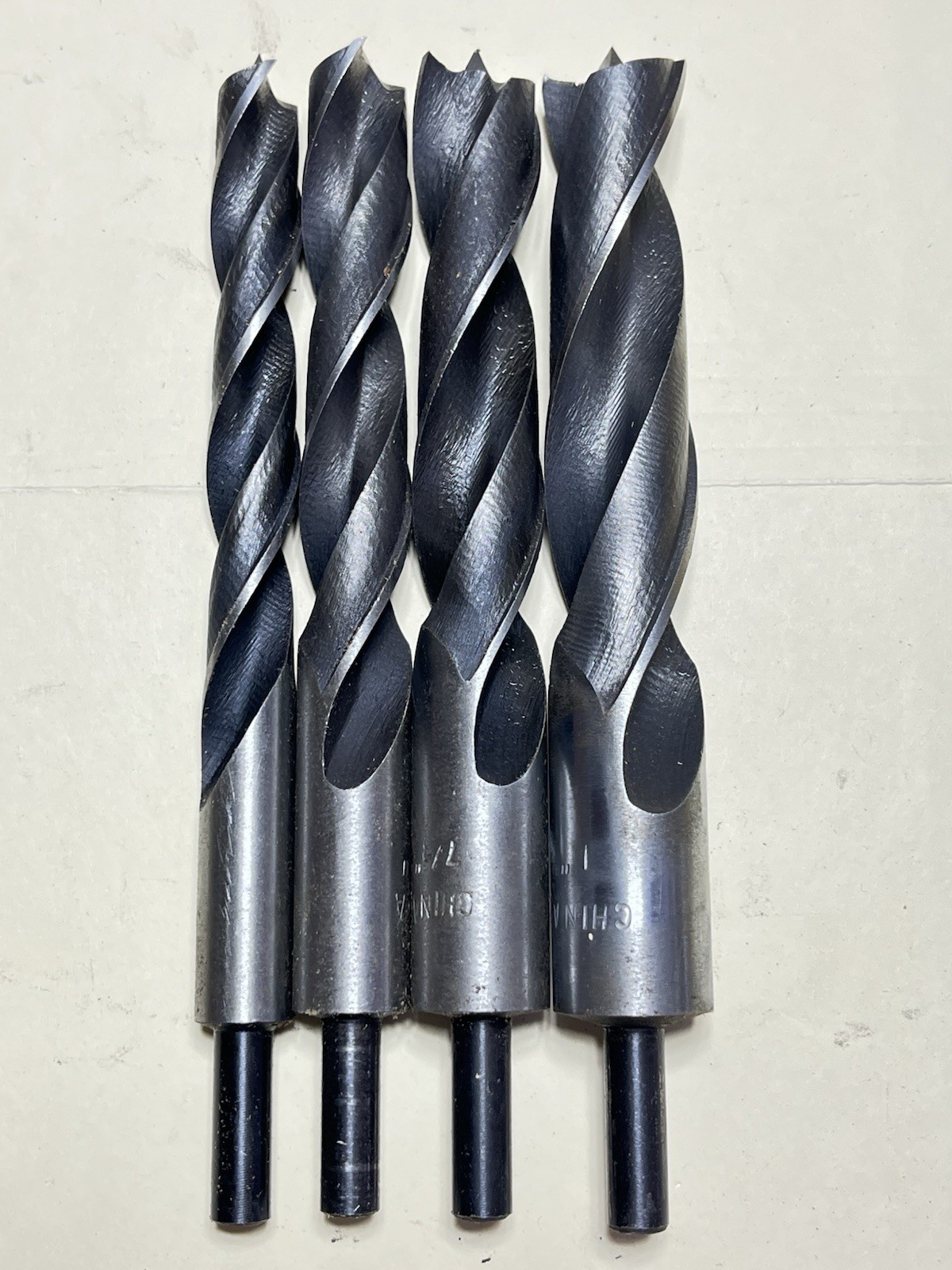 4 Large Brad Point Drill Bits China Used