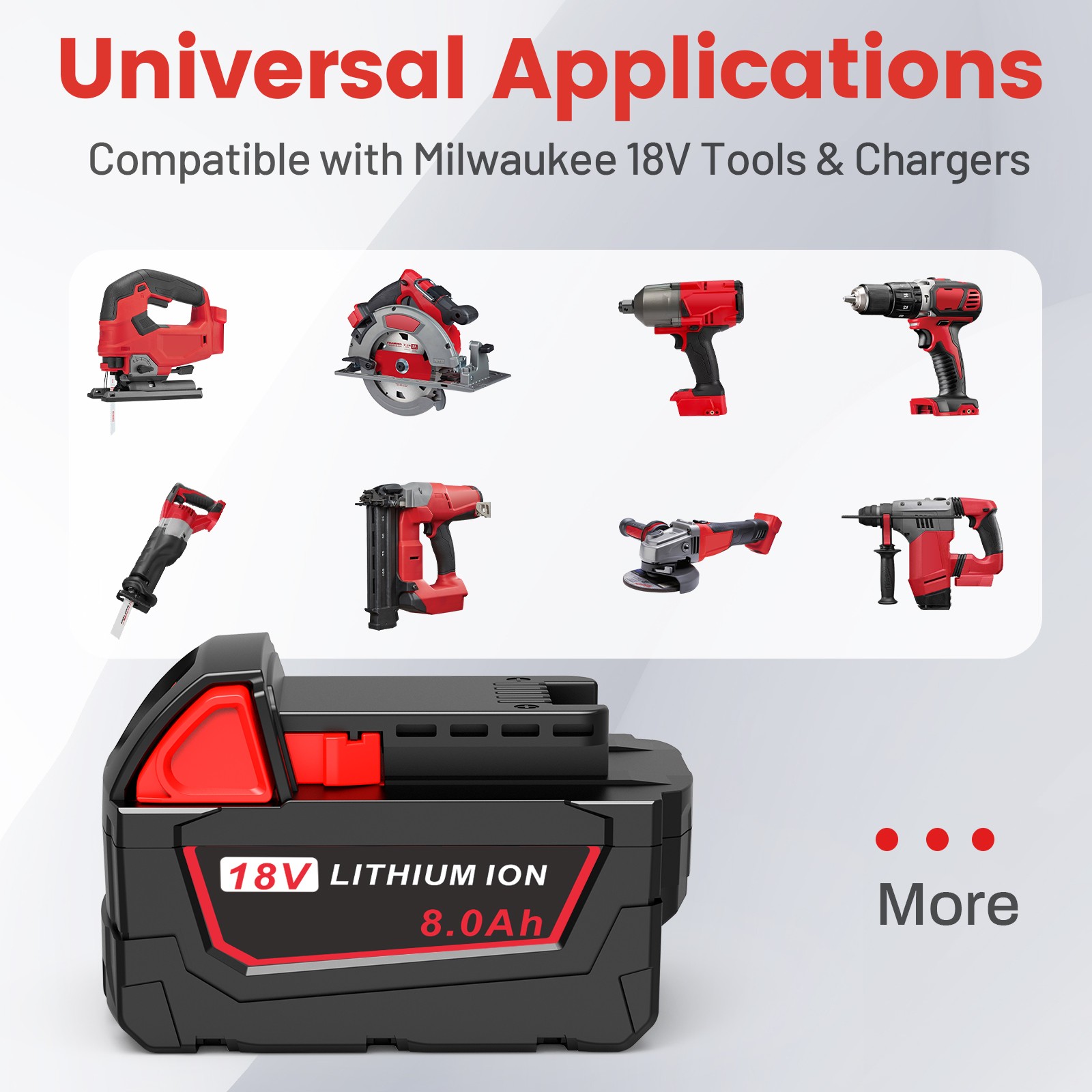 2PACK For Milwaukee for M18 6.0AH Battery Lithium Extended Capacity 48-11-1860