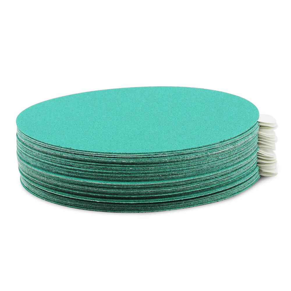 BHA 6″ Green Film Sticky Back PSA Sanding Discs, Wet/Dry DA Sandpaper – 50 Pack