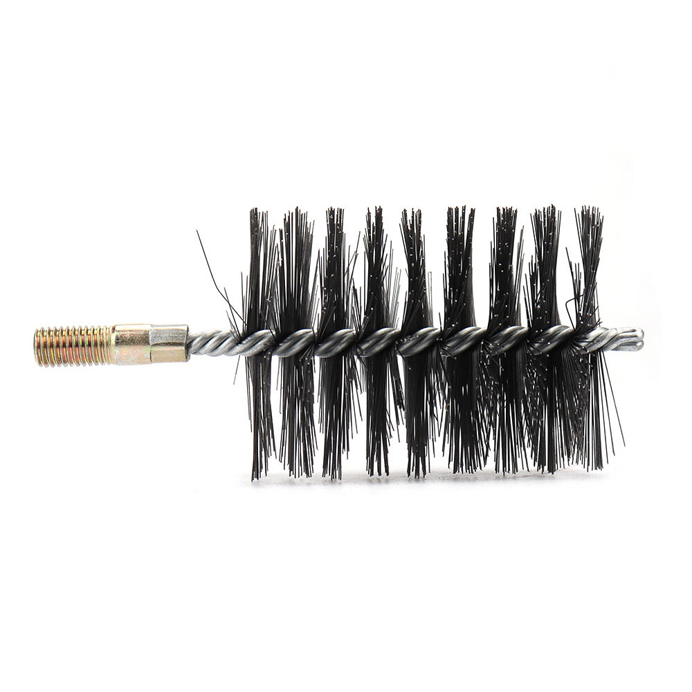 1Pcs 18~75mm Cylinder Stainless Steel Wire Round Tube Cleaning Brush Rotary Tool
