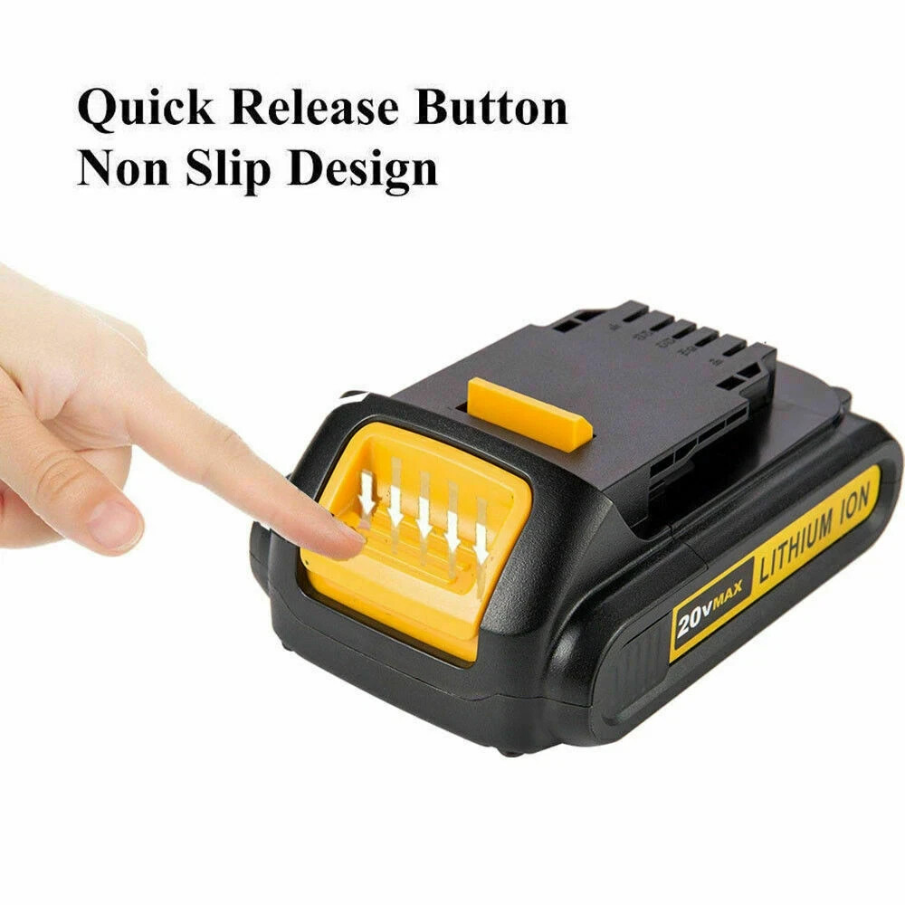 2 Pack 3.0AH for Dewalt 20V 20Volt Max XR Lithium Battery DCB206-2 DCB205 DCB200