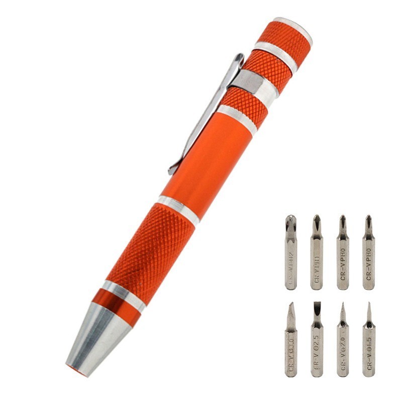 8 In-1 Multi-function Pocket Precision Screwdriver Tool Set Kit Pen Repair New
