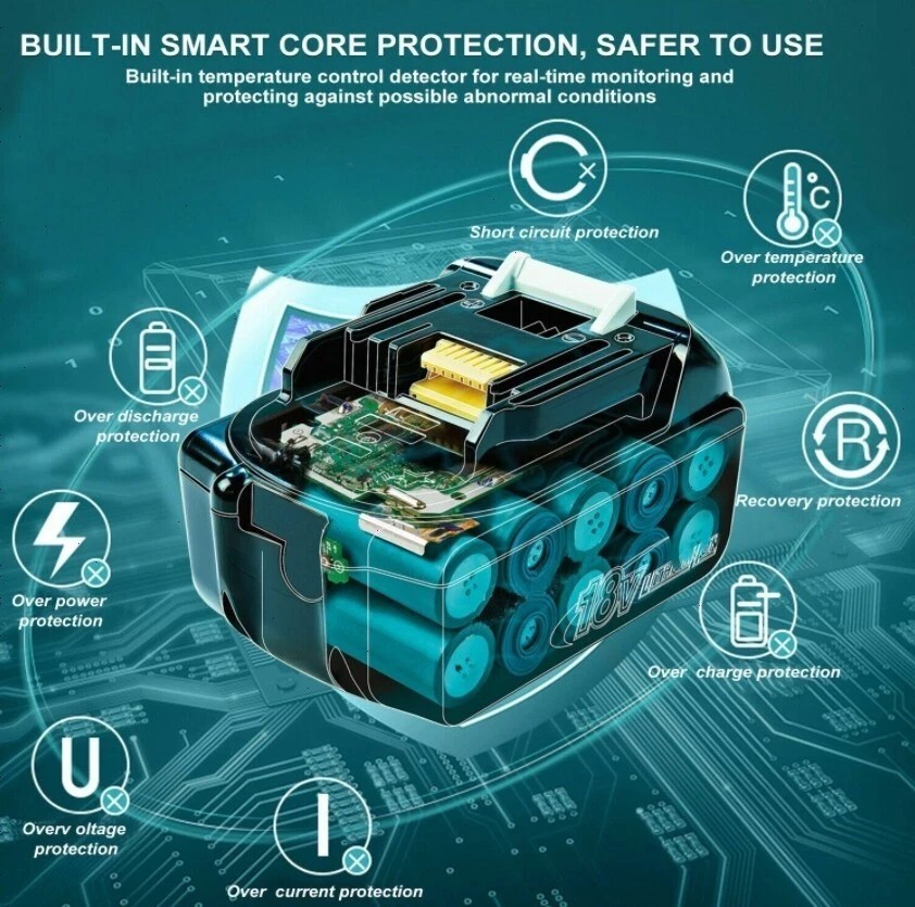 2PACK For Makita 18Volt 8.0Ah LXT Li-Ion Battery BL1860B BL1830 BL1850 / Charger