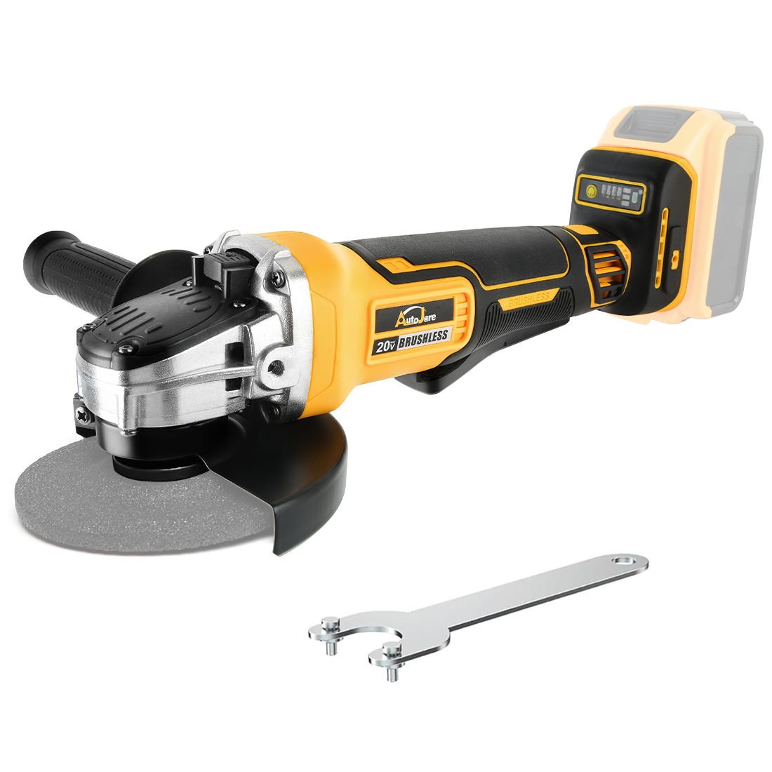 Cordless Brushless 4-1/2 Angle Grinder for Dewalt 20V Battery 9000 RPM Tool