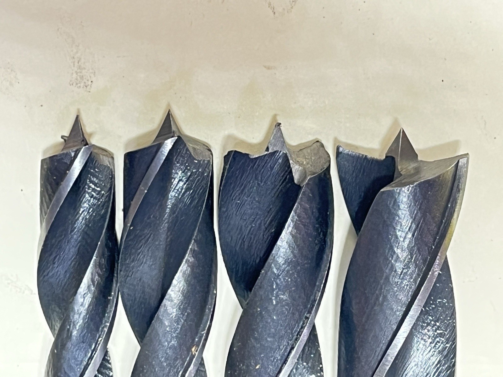 4 Large Brad Point Drill Bits China Used