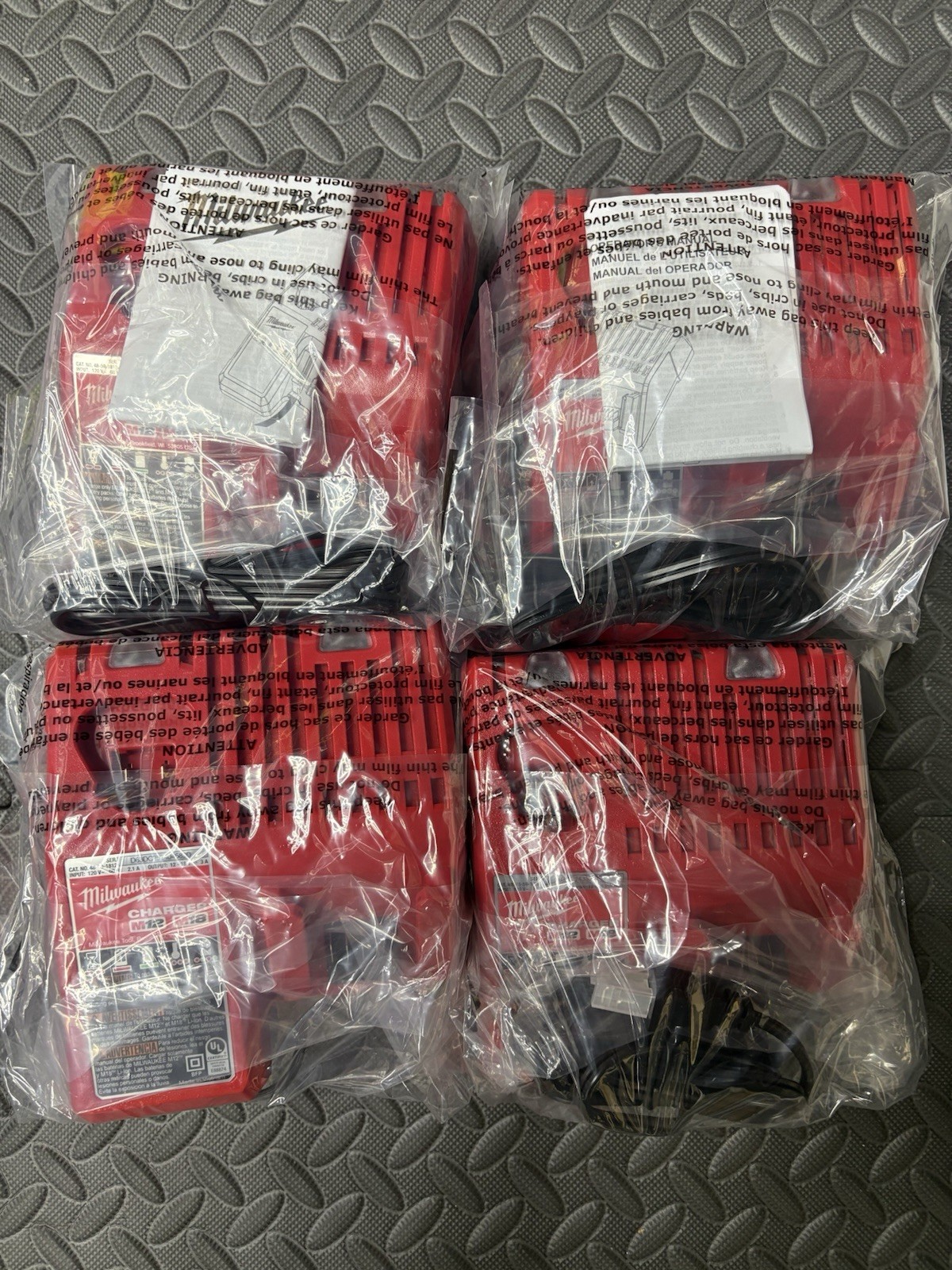 Milwaukee 18V Li-Ion Red Battery Pack Lot of 4 New (Pack Only)
