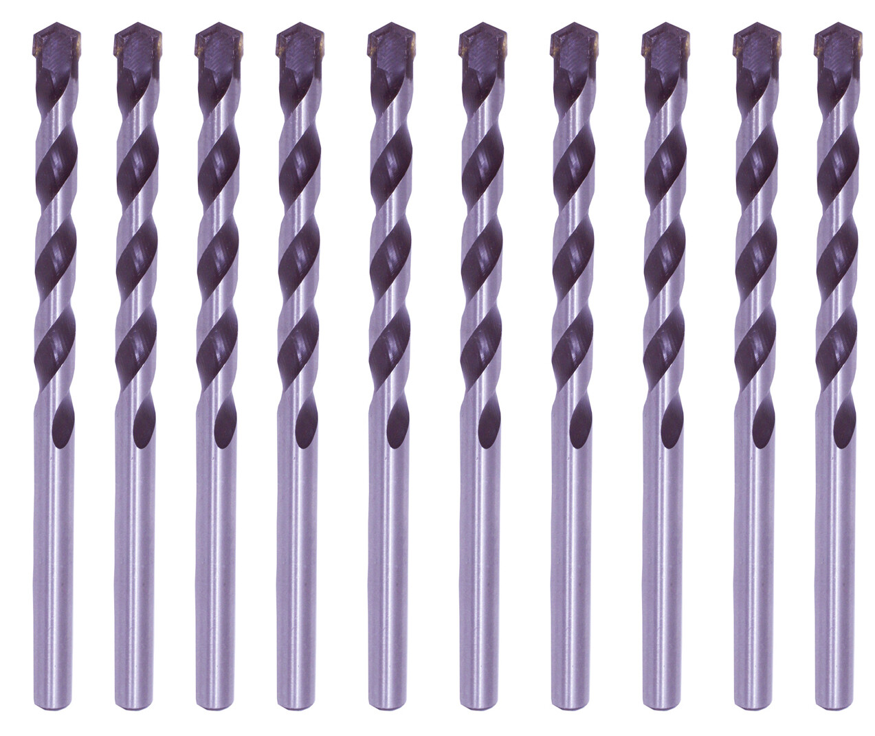 10Pcs 1/8″ Masonry Drill Bit Set Carbide tip Black/White Stone Bricks Concrete