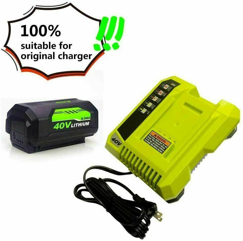 1-4 Pack For Ryobi OP40602 40V 6Ah High Capacity HP Lithium Battery With LED NEW