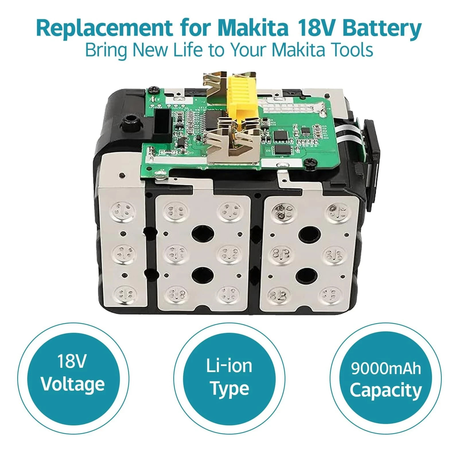 2Pack 9.0Ah For Makita 18V LXT Lithium-Ion BL1820 BL1830 BL1850B BL1860b Battery