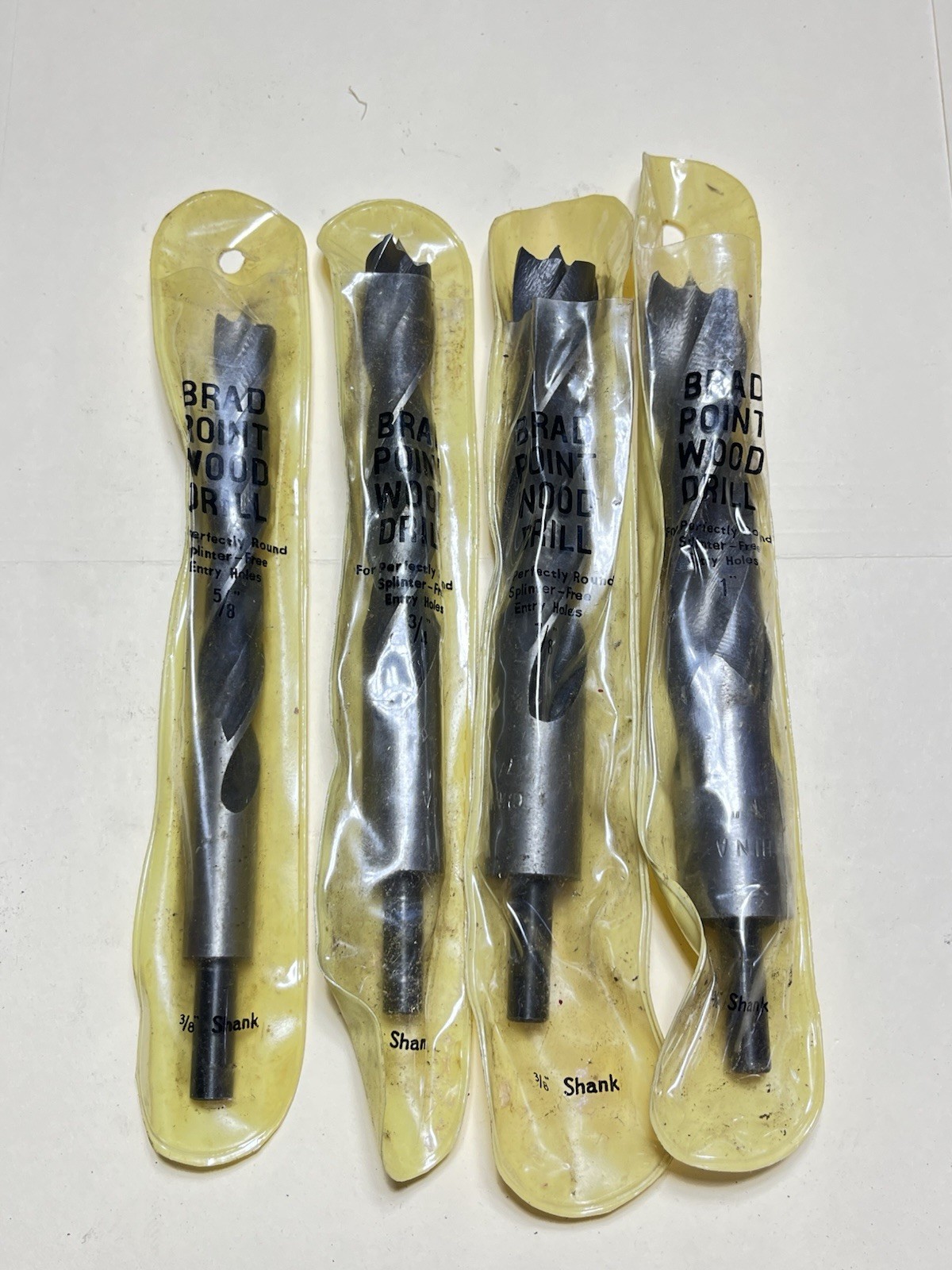 4 Large Brad Point Drill Bits China Used