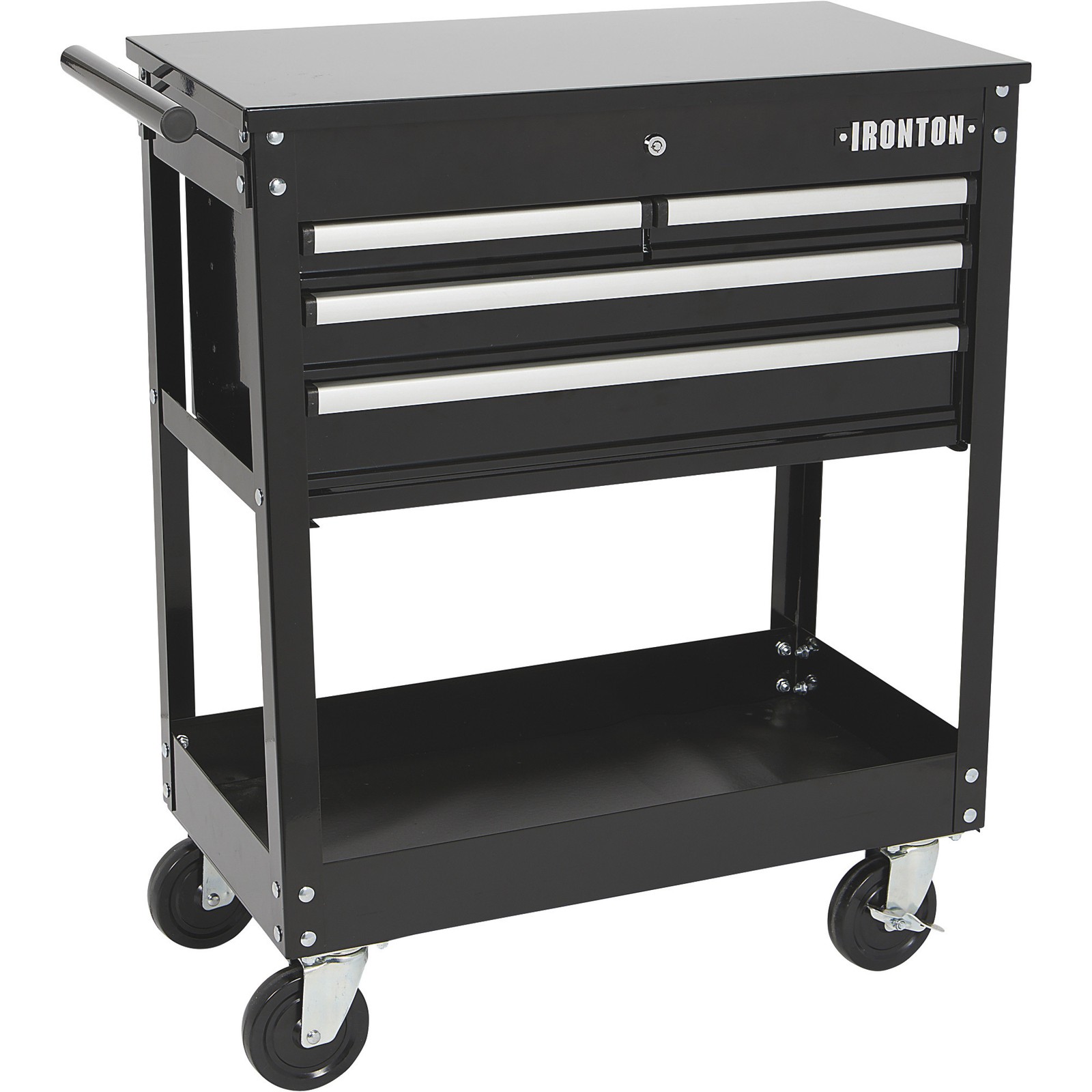Ironton 30in. 4-Drawer Tool Cart, 33-7/8in.L x 17-5/8in.W x 39-1/8in.H, 500-Lb.