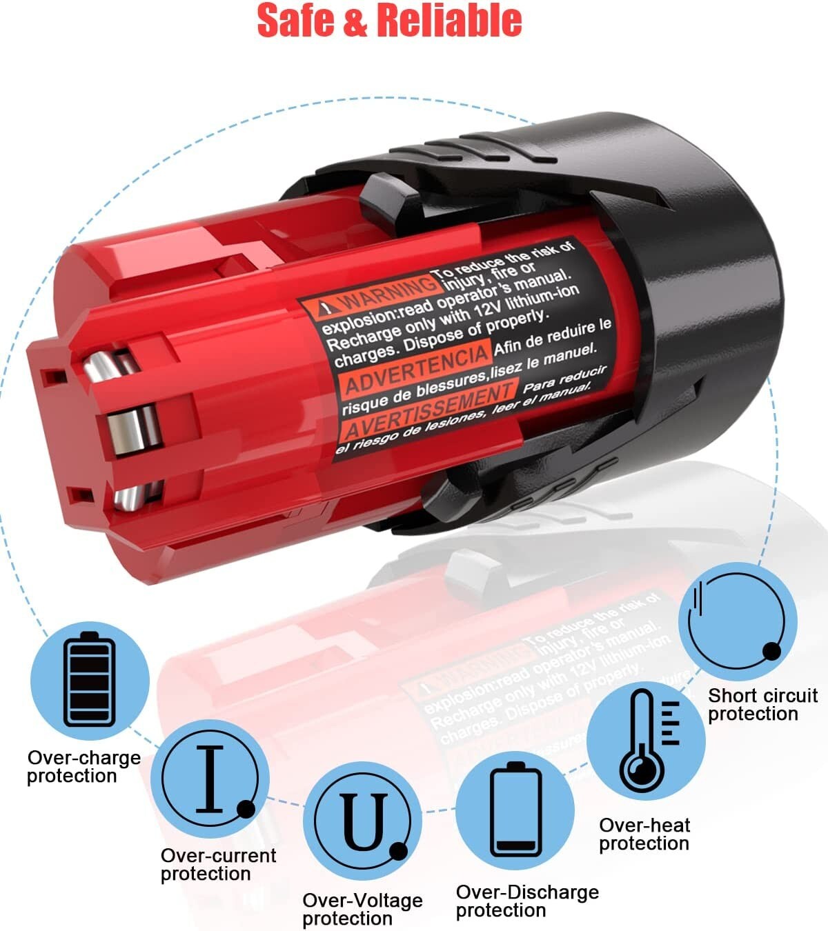 4 Pack for Milwaukee M12 12Volt Li-ion 3.0Ah 48-11-2420 48-11-2401 Battery NEW
